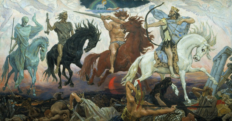 De Vier Ruiters van de Apocalyps - Viktor Vasnetsov

Source:
Les Quatre Cavaliers de l'Apocalypse - Viktor Vasnetsov