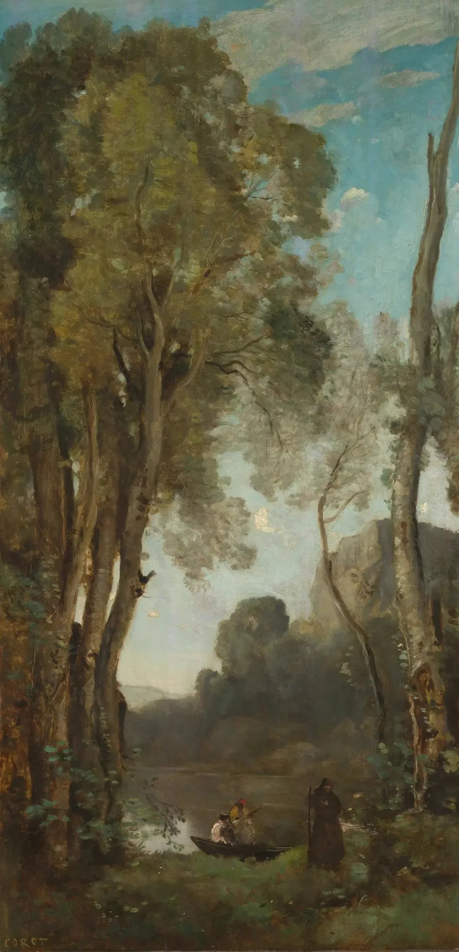 De vier momenten van de dag: de avond - Jean-Baptiste Camille Corot