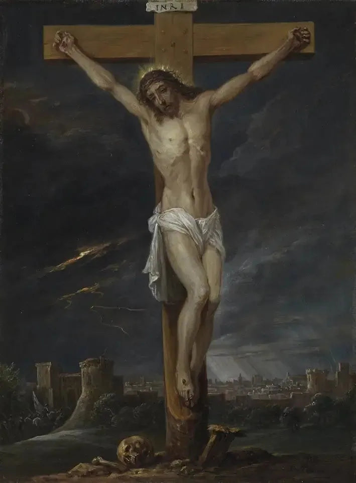 De vijftien geheimen van de rozenkrans: Christus aan het kruis - David Teniers de Jonge

Source:
Les quinze secrets du rosaire : le Christ en croix - David Teniers le Jeune