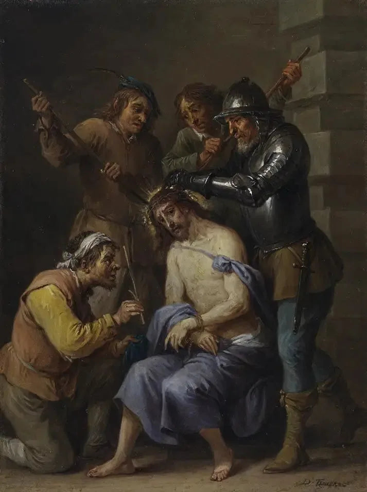 De vijftien geheimen van de rozenkrans: de doornenkroon van Christus - David Teniers de Jonge

Source:
Les quinze secrets du rosaire : le couronnement d'épines du Christ - David Teniers le Jeune