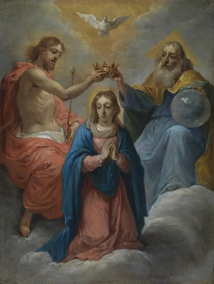 De vijftien geheimen van de rozenkrans: de kroning van de Maagd Maria als Koningin van de Hemel - David Teniers de Jonge

Source:
Les quinze secrets du rosaire : le couronnement de la Vierge Marie comme Reine du Ciel - David Teniers le Jeune
