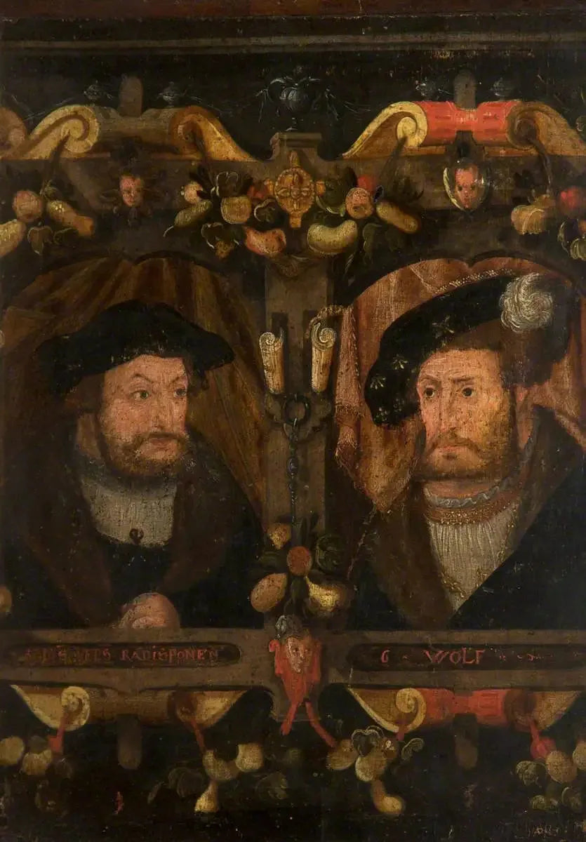 De hervormers Radisponen en G. Wolf (Frédéric « de Wijze », 1463-1525, en Jean I, « de Standvastige », 1468-1532) - Lucas Cranach de Ouderling