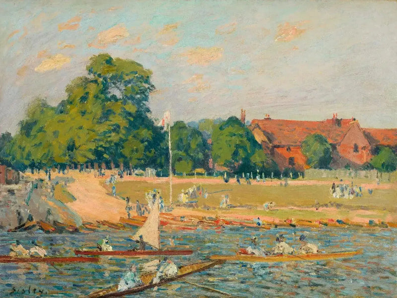 De regatta's in Hampton Court - Alfred Sisley