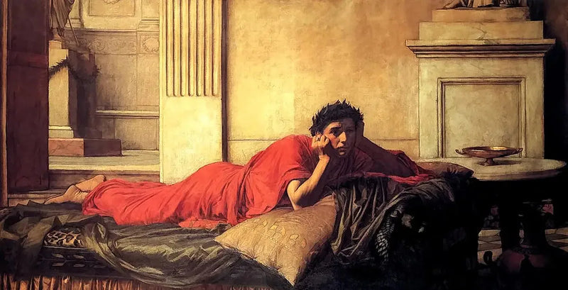 De spijt van Nero na de moord op zijn moeder - John William Waterhouse