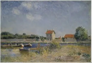 De oevers van het Loing-kanaal in Saint-Mammès - Alfred Sisley