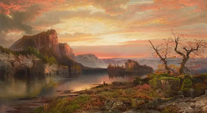 De oevers van het Superiormeer - Thomas Moran

Source:
Les rives du lac Supérieur - Thomas Moran