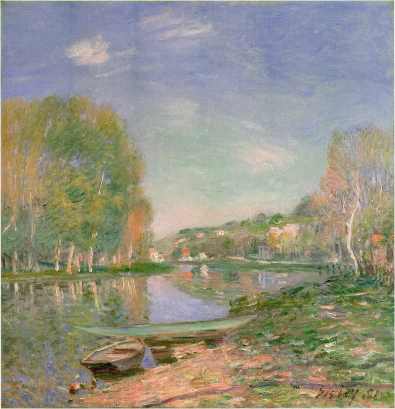 De oevers van de Loing, ochtend - Alfred Sisley