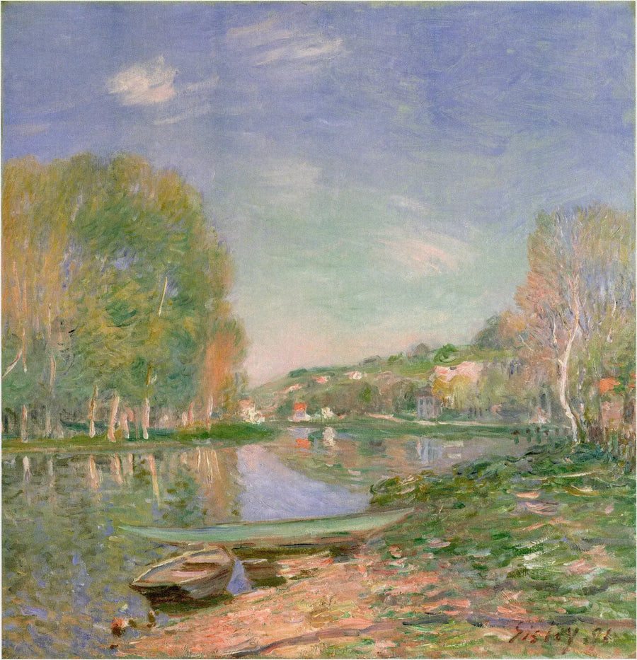 De oevers van de Loing, ochtend - Alfred Sisley