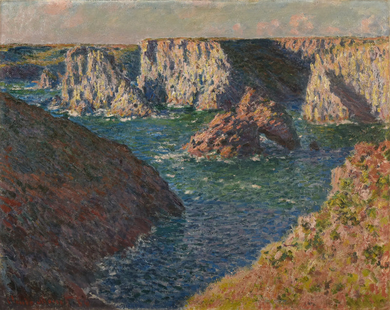 De Rotsen van Belle-Ile - Claude Monet