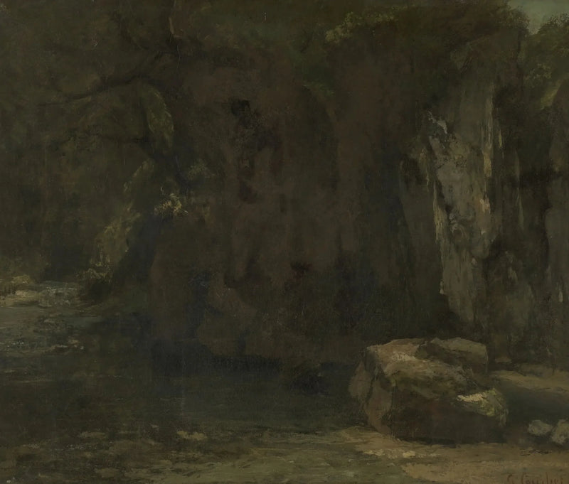 De rotsen van de Loue - Gustave Courbet