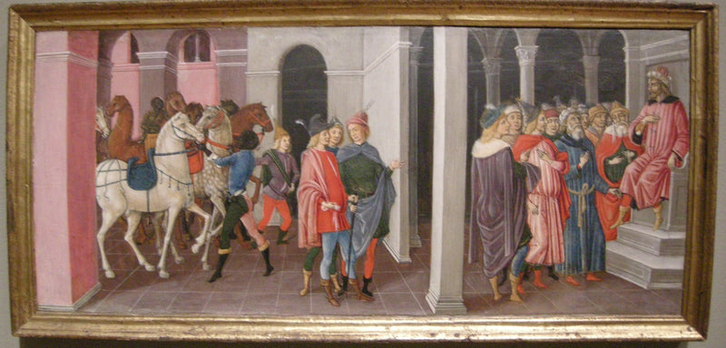 De Wijzen uit het Oosten voor Herodes - Matteo di Giovanni