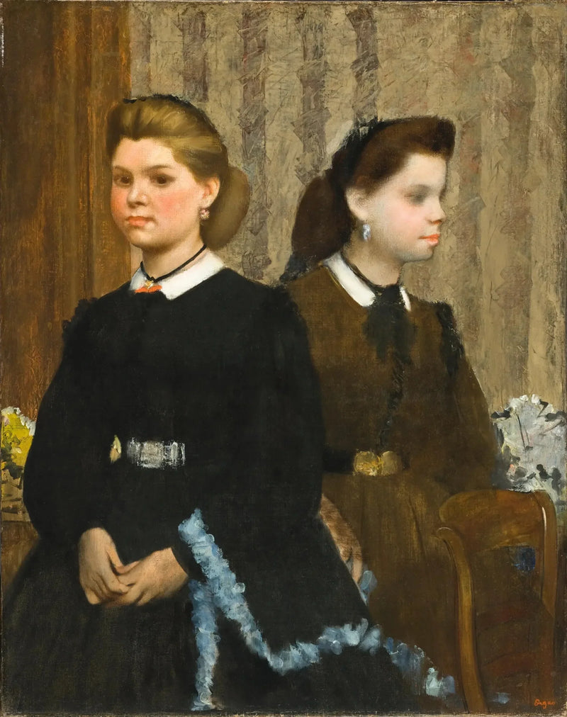 De zussen Bellelli (Giovanna en Giuliana Bellelli) - Edgar Degas