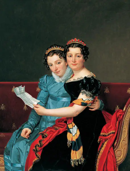 De zusters Zénaïde en Charlotte Bonaparte - Jacques-Louis David