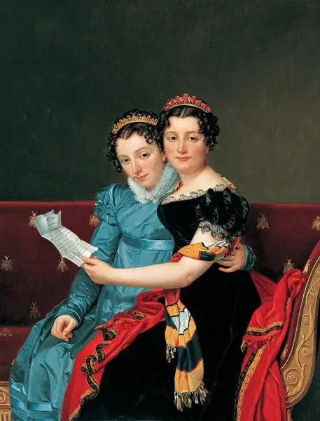 De zusters Zénaïde en Charlotte Bonaparte - Jacques-Louis David