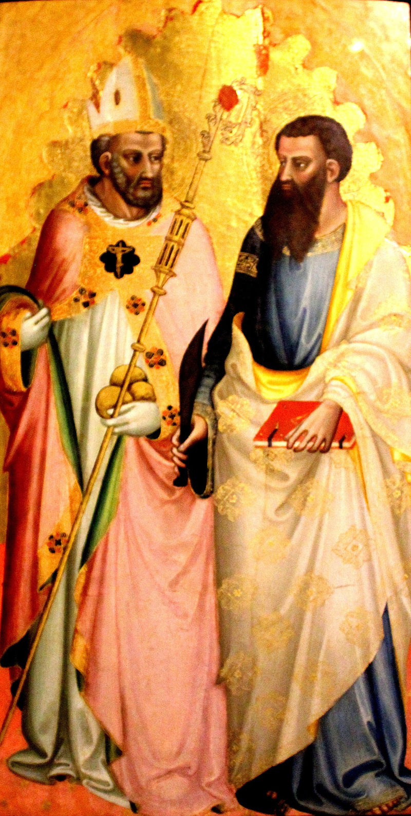 De heiligen Nicolaas en Barthélémy - Bicci di Lorenzo