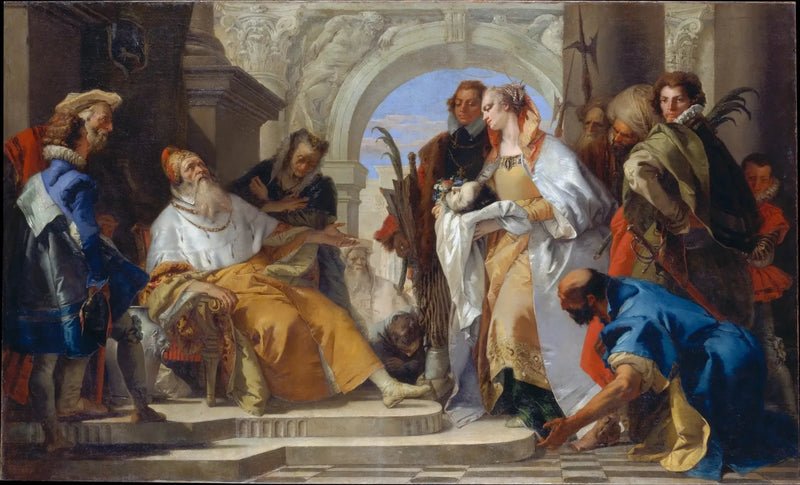De patroonheiligen van de familie Crotta - Giovanni Battista Tiepolo