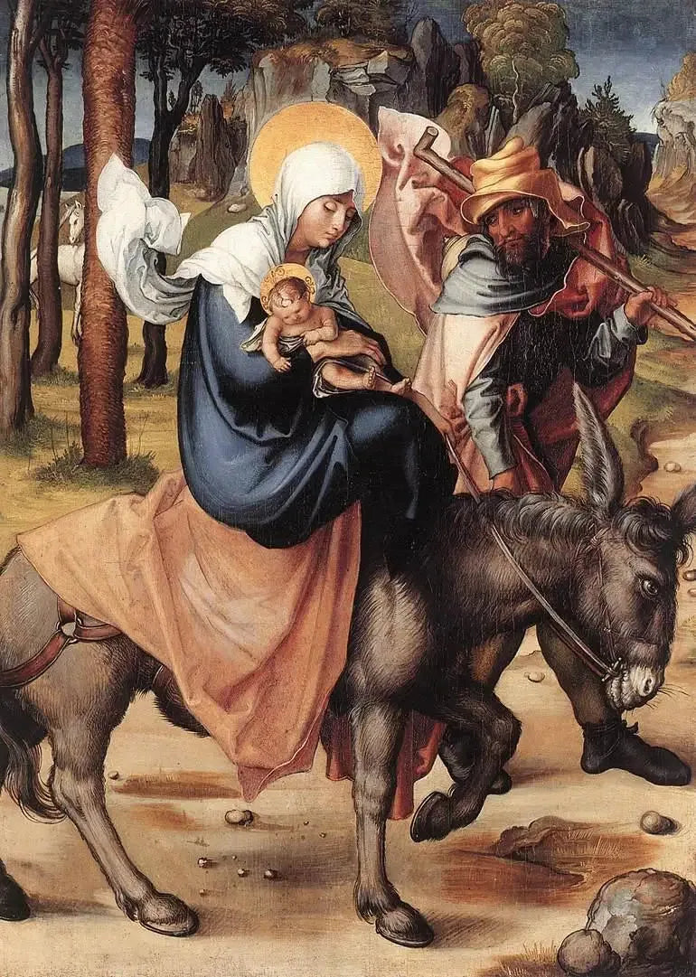 De Zeven Smarten van de Maagd: De Vlucht naar Egypte - Albrecht Dürer
