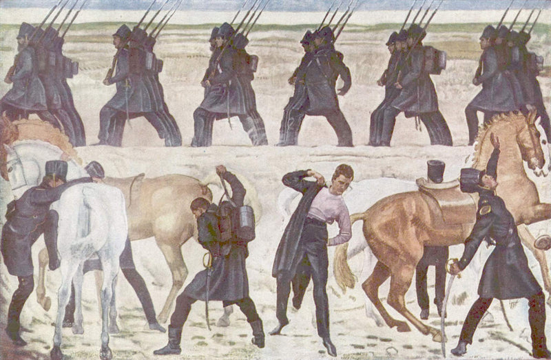 De soldaten bereiden zich voor - Ferdinand Hodler