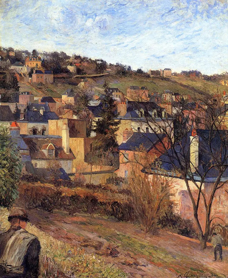 De blauwe daken, Rouen - Paul Gauguin