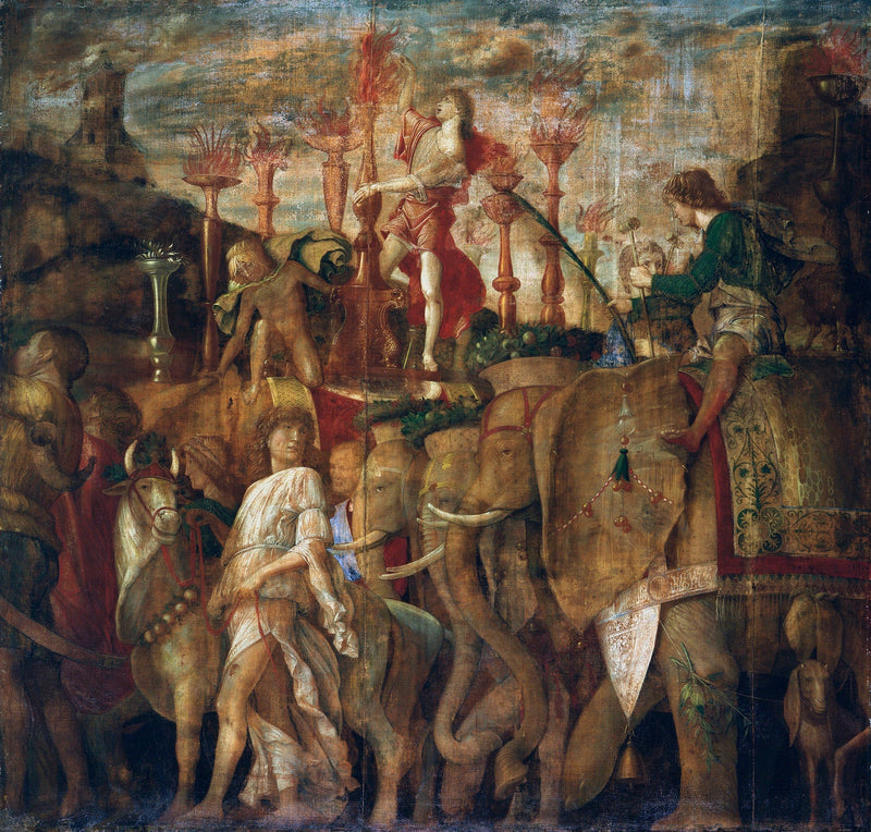 De Triomfen van Caesar: 5. De Olifanten - Andrea Mantegna