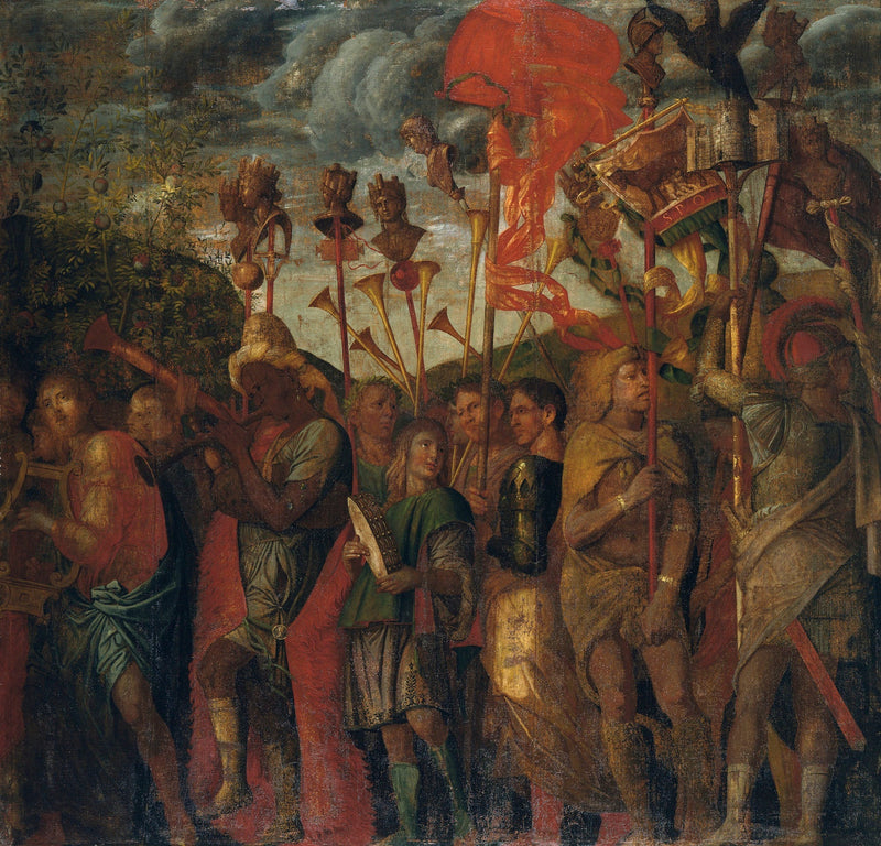 De Triomfen van Caesar: 8. De Muzikanten - Andrea Mantegna
