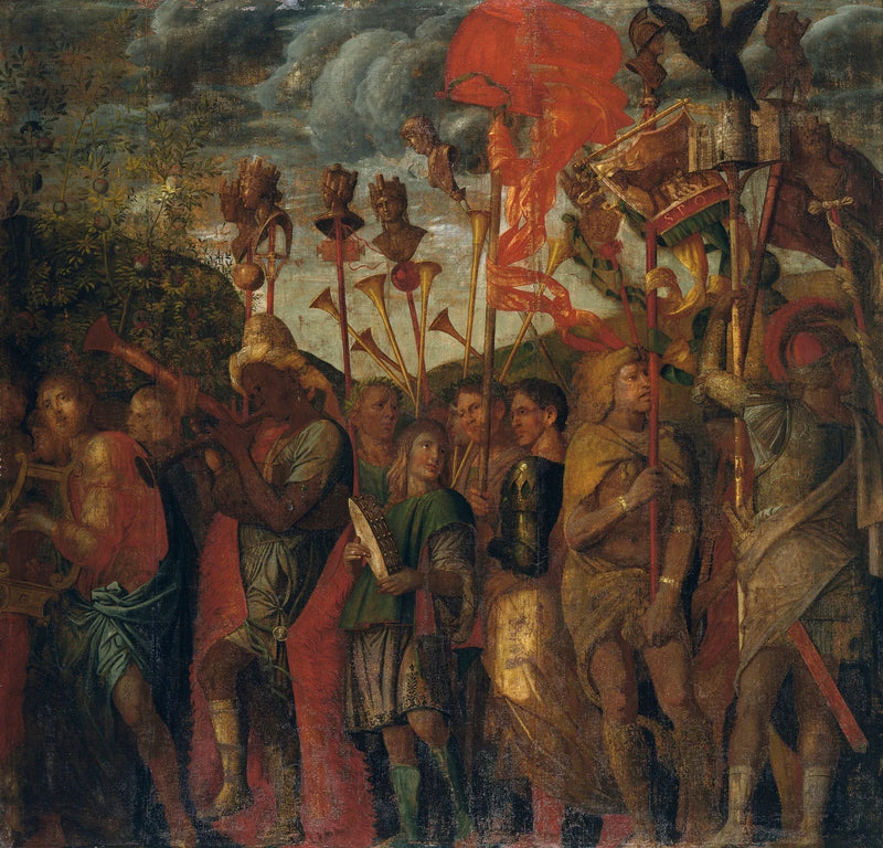 De Triomfen van Caesar: 8. De Muzikanten - Andrea Mantegna