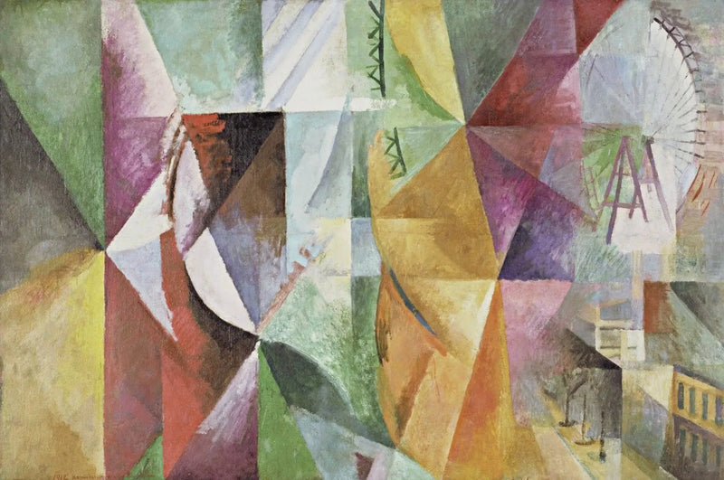 De Drie Vensters, de toren en het Wiel - Robert Delaunay