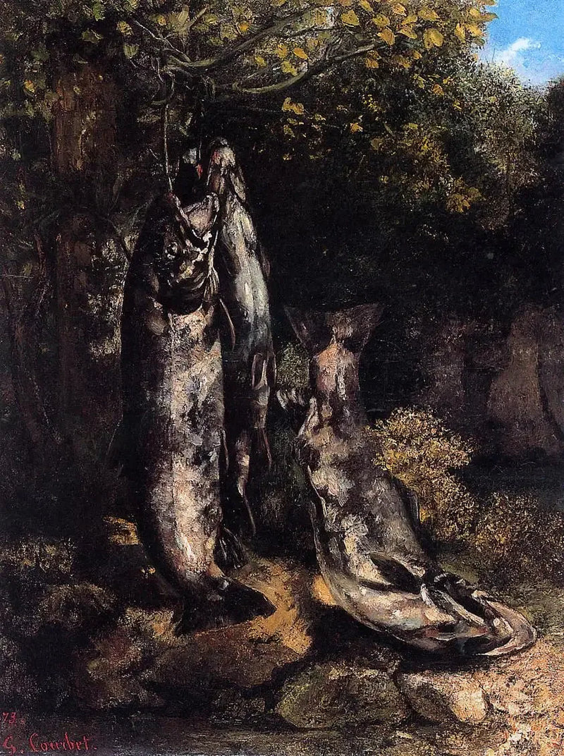 De drie forellen van de Loue - Gustave Courbet