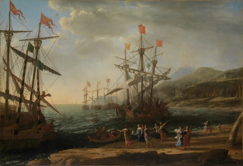 De Troyenen verbranden hun vloot - Claude Lorrain