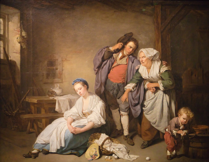 De gebroken eieren - Jean-Baptiste Greuze