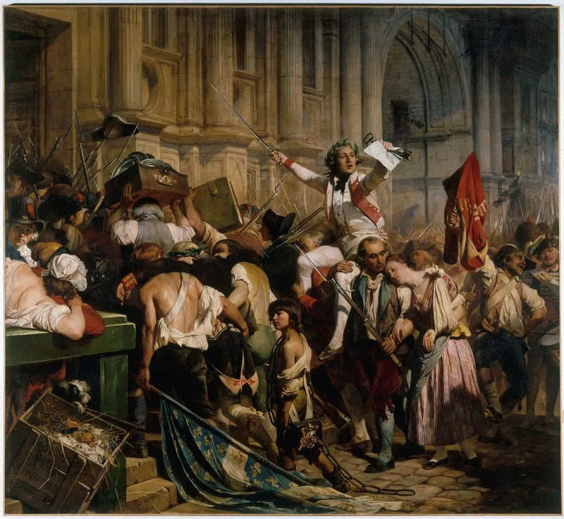 De overwinnaars van de Bastille voor het stadhuis, op 14 juli 1789 - Paul Delaroche

Source:
Les Vainqueurs de la Bastille devant l'Hôtel de Ville, le 14 juillet 1789 - Paul Delaroche