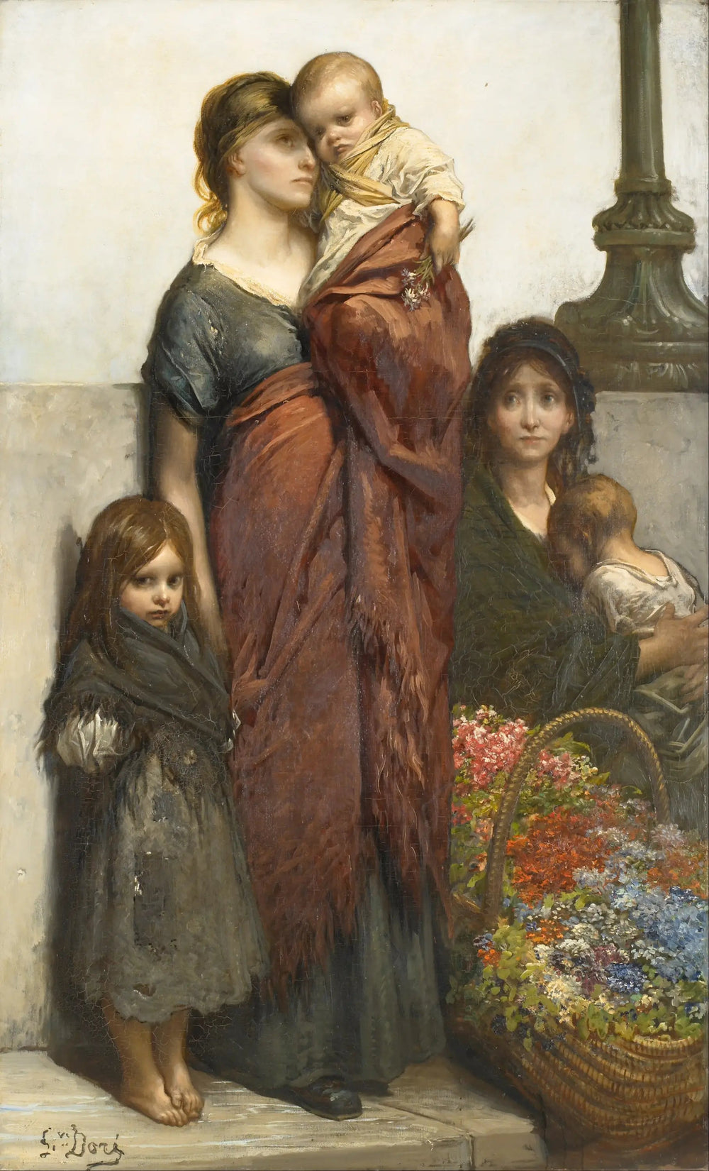 Les vendeurs de fleurs de Londres - Gustave Doré - Alpha Reproduction