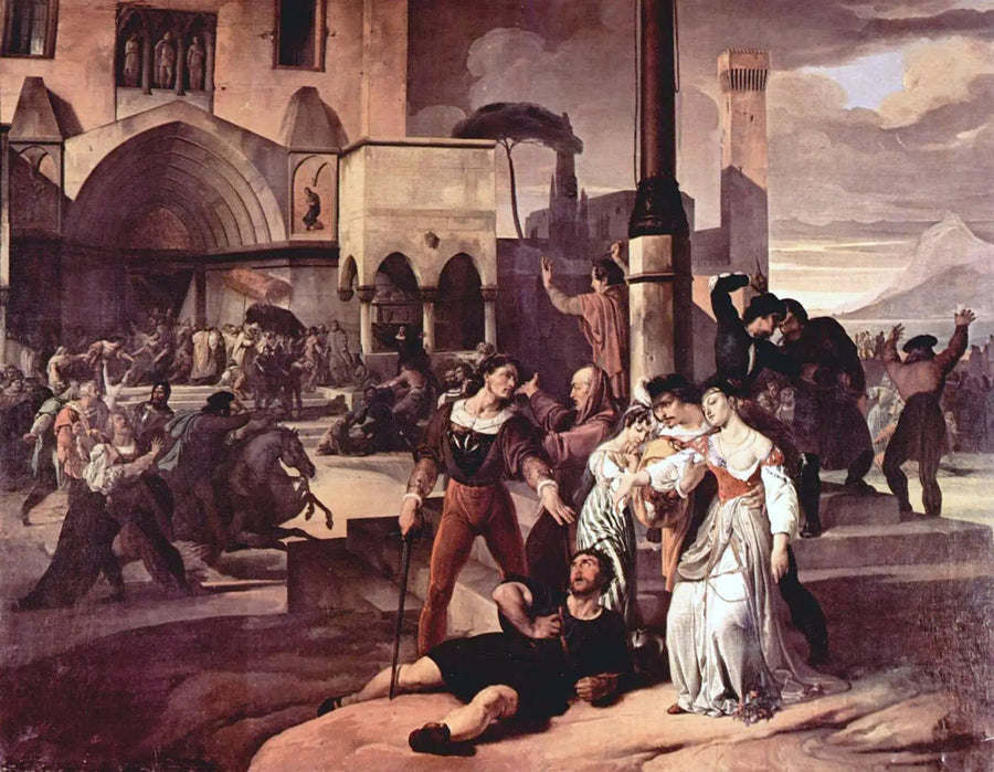 Les vêpres siciliennes - Francesco Hayez image 2 reproduction de peinture à l’huile