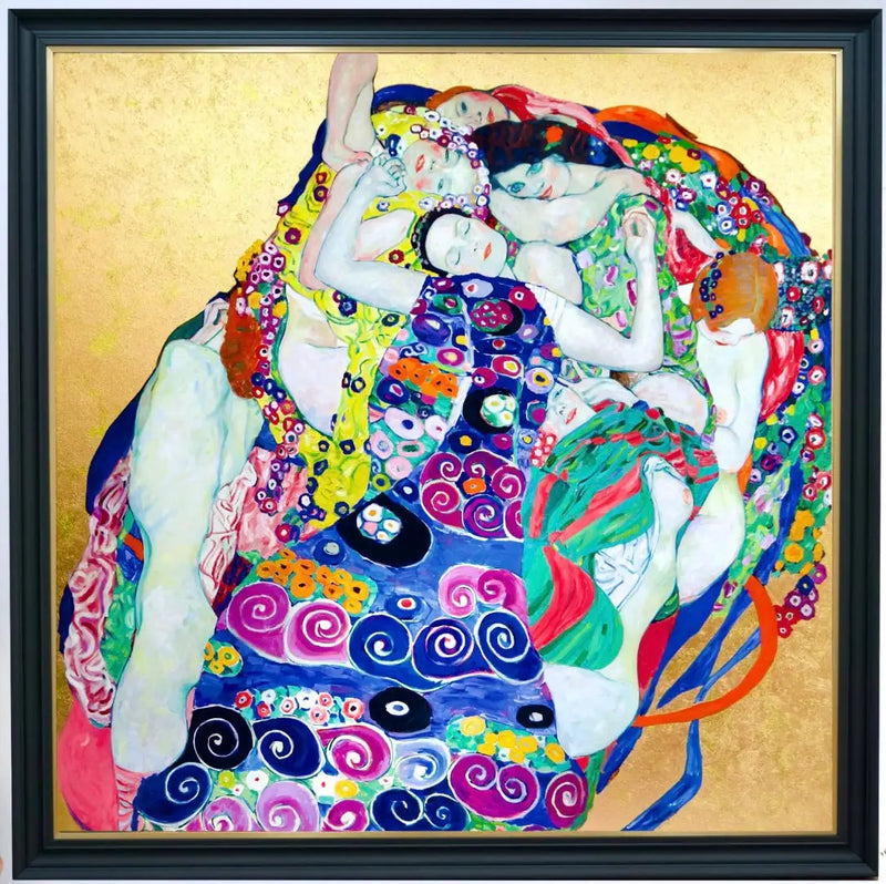 De Maagden – Een Herinterpretatie van Gustav Klimt door Master Apollon | 200x200cm