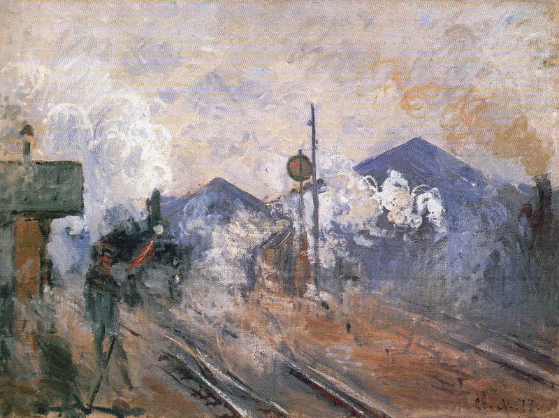 De sporen bij het verlaten van het station Saint-Lazare - Claude Monet