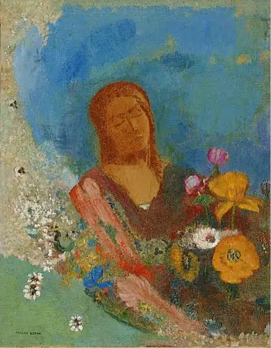 De gesloten ogen - Odilon Redon