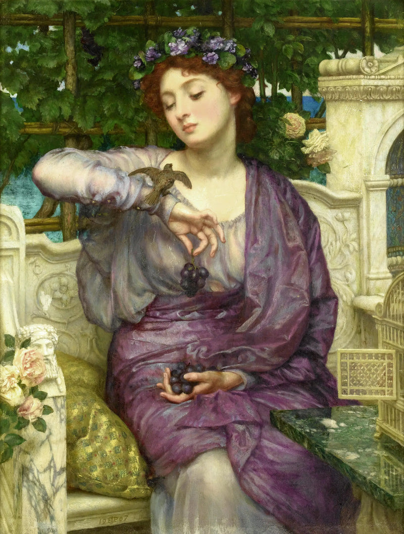 Lesbia en haar musje - Edward Poynter

Source:
Lesbia et son moineau - Edward Poynter