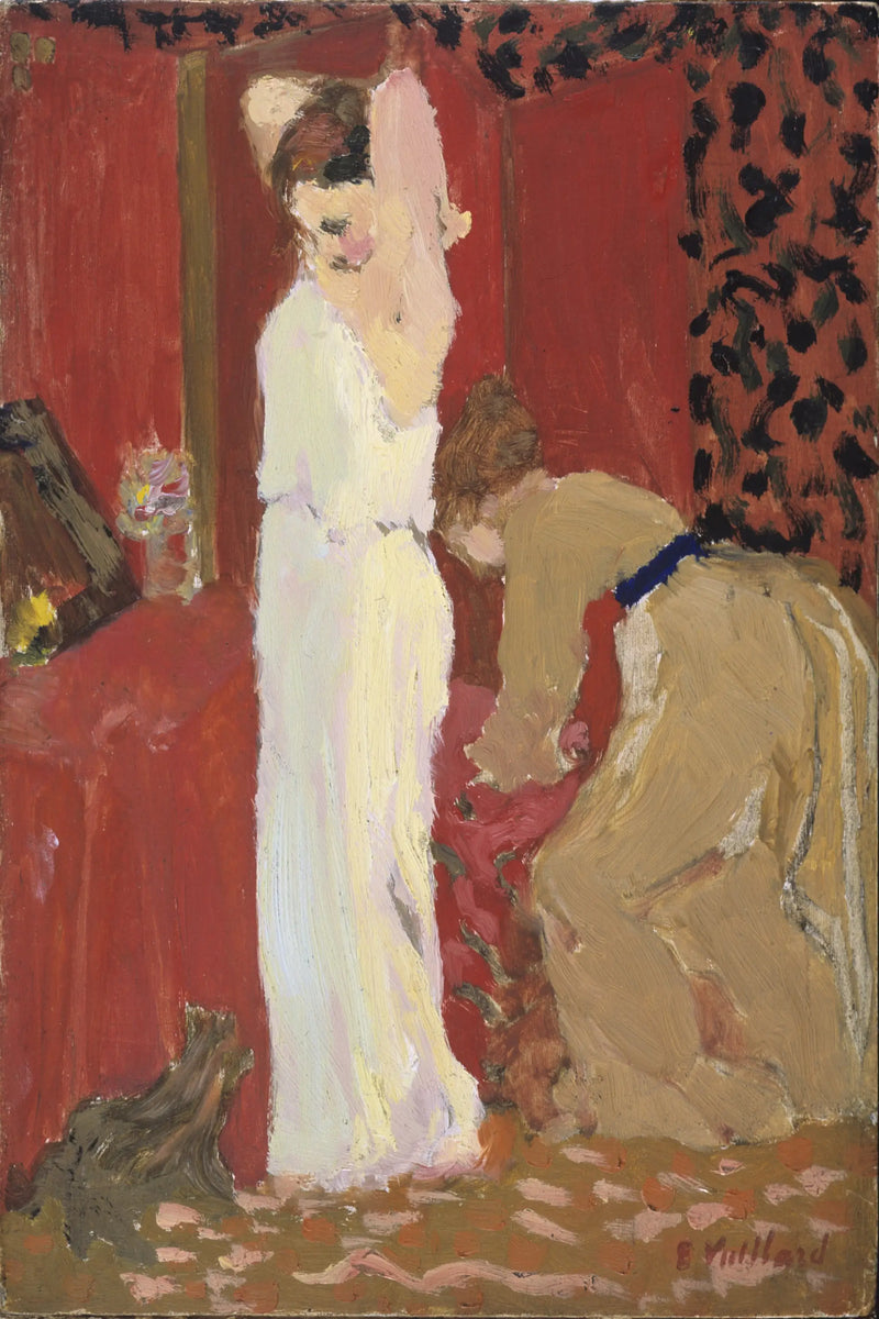 De Essaiage ; Actrice in haar kleedkamer - Édouard Vuillard