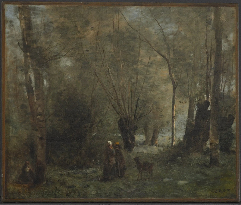 De vijver - Jean-Baptiste Camille Corot