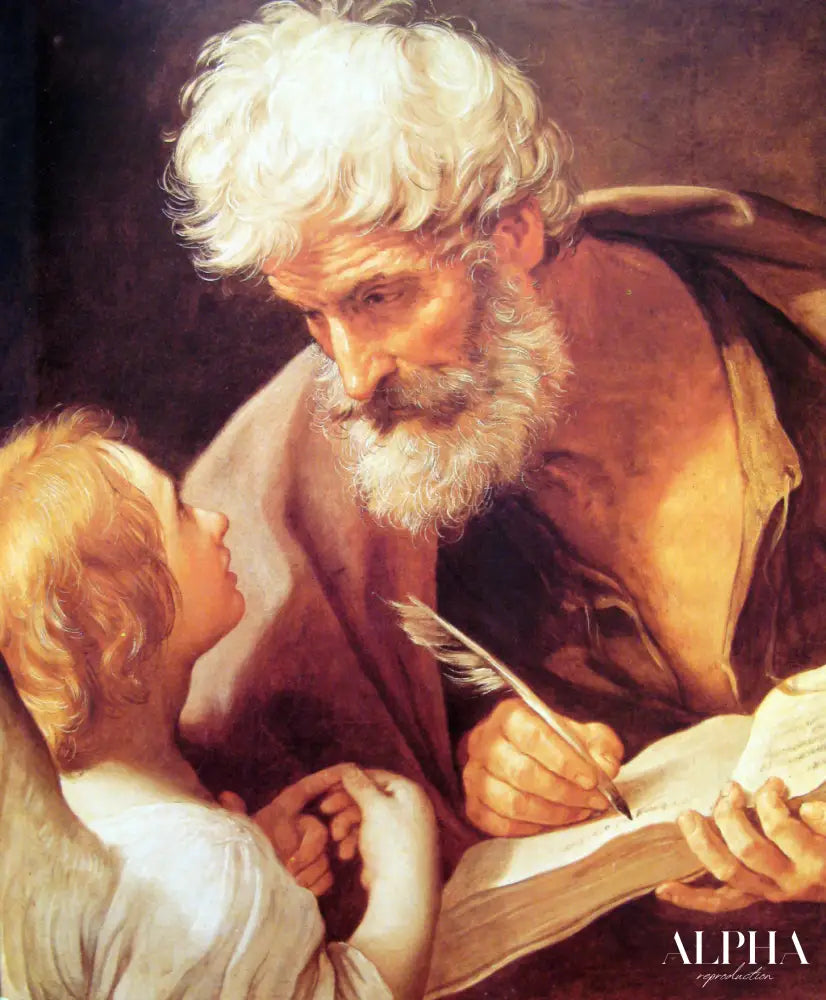 Evangelist St. Matthew and the Angel - Guido Reni - Reproductions de tableaux et peintures haut de gamme