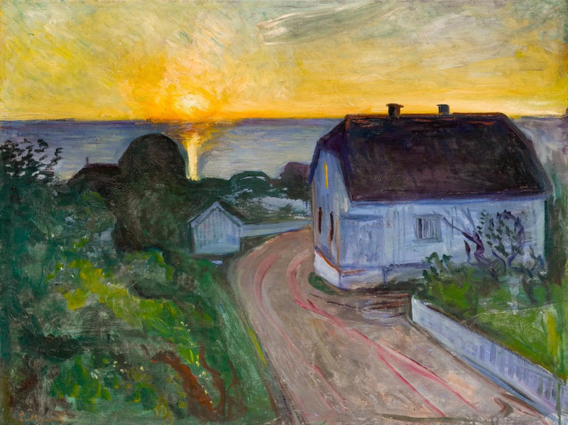 Zonsopgang in Åsgårdstrand - Edvard Munch