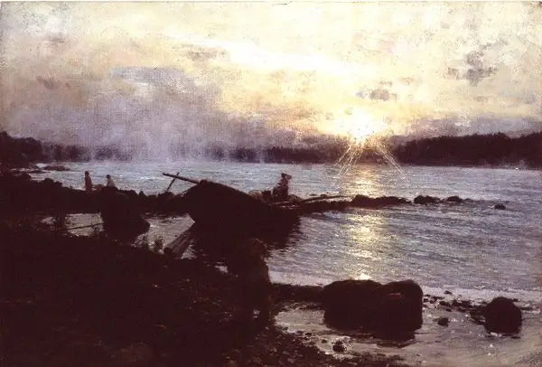 Zonsondergang over de West-Dvina - Ilya Repin