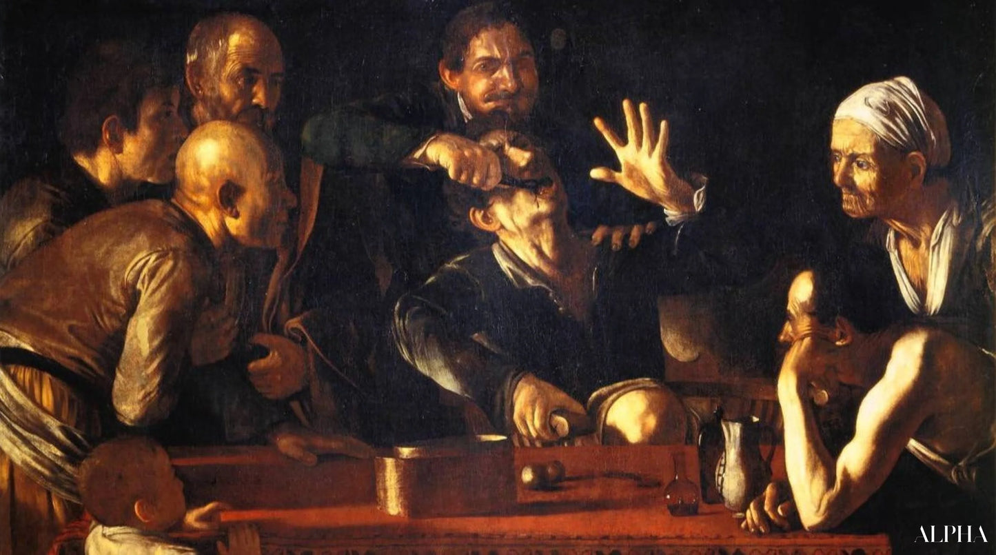 De tandextractie - Caravaggio - Reproducties van schilderijen en hoogwaardige schilderijen