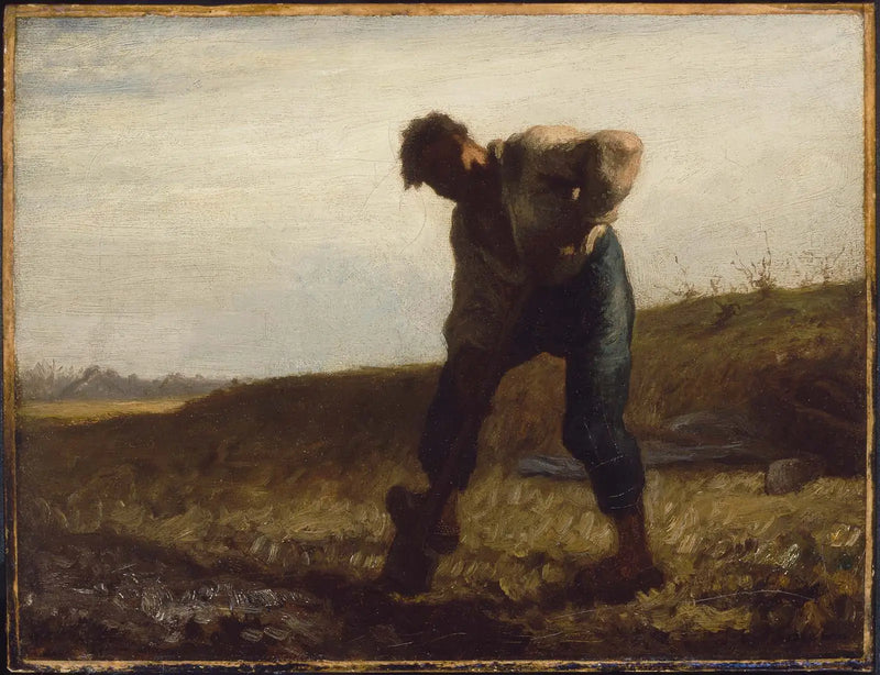 De man keert de aarde terug - Jean-François Millet