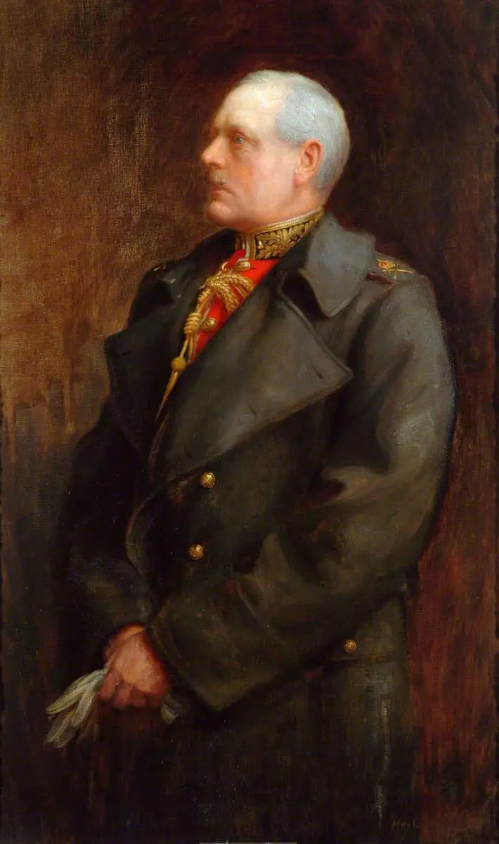 Luitenant-generaal Sir William Edmund Franklyn, KCB, kolonel van het regiment (1906–1914) - Herbert Draper

Source:
Lieutenant-général Sir William Edmund Franklyn, KCB, colonel du régiment (1906–1914) - Herbert Draper