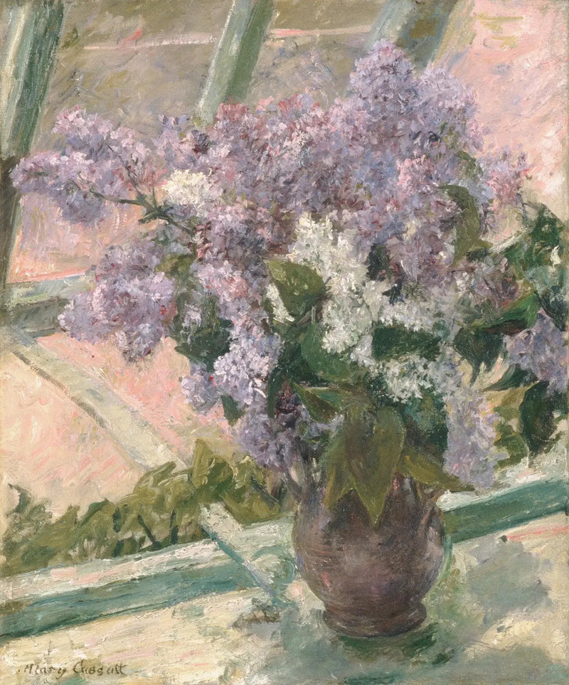 Lilac bij een raam - Mary Cassatt