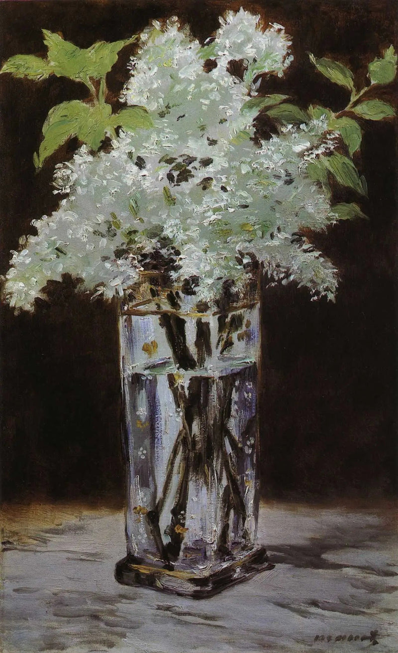 Witte lelie in een kristallen vaas - Édouard Manet