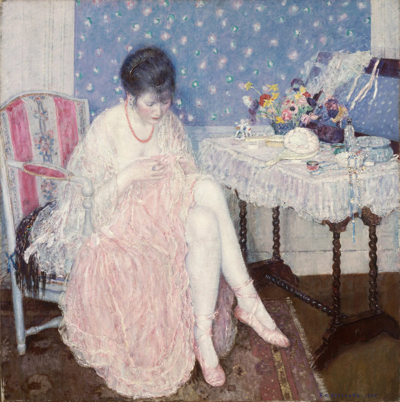 Gescheurde lingerie - Frederick Carl Frieseke