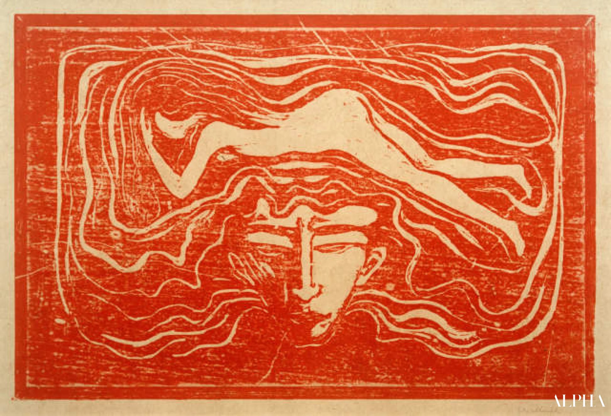 'De binnenkant van de mannelijke hersenen - Edvard Munch - Reproducties van schilderijen en hoogwaardige schilderijen'