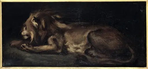 Liggende leeuw - Eugène Delacroix